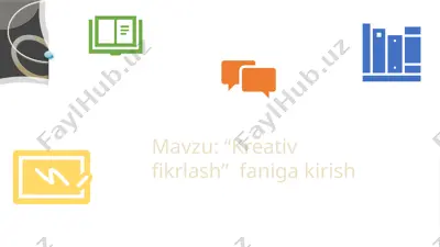 "kreativ fikrlash" — PPTX