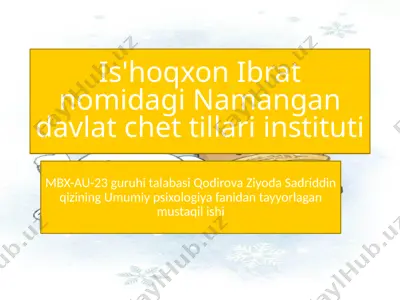 psixologiya fanining maqsad va vazifalari — PPTX