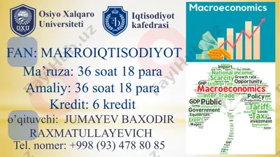 iqtisodiyot kafedrasi — PPTX