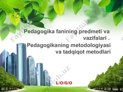 pеdаgоgikаning metodologiyasi va tаdqiqоt mеtоdlаri — PPTX