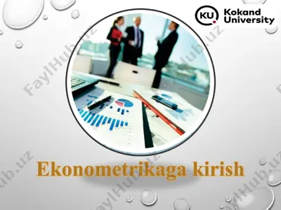 ekonometrikaga kirish — PPTX