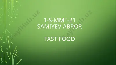 fast food — PPTX