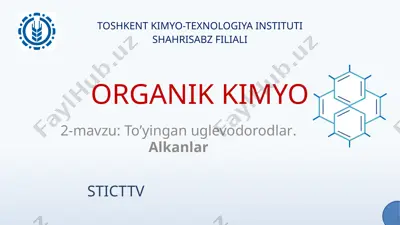 organik kimyo — PPTX