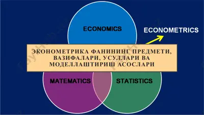 эконометрика фанининг предмети, вазифалари, усуллари ва моделлаштириш асослари — PPTX