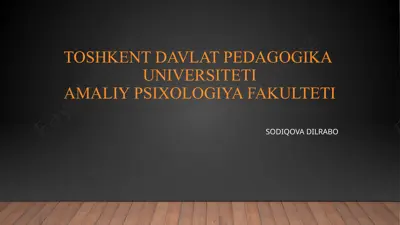 kasbiy pedagogik fantaziya — PPTX
