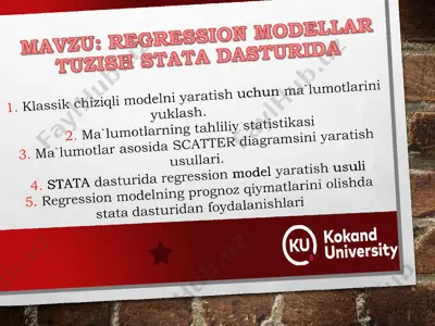 uy xo‘jaliklarining haftalik xarajatlari bilan daromadlari o‘rtasidagi munosabatlarning iqtisodiy modeli — PPTX