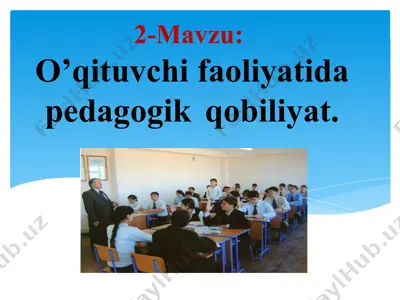 pedagogik qobiliyat — PPTX