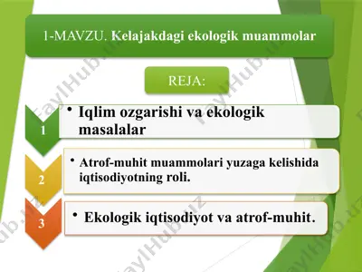 tabiat insonning hayotiy ehtiyojlariga qondiruvchi manbalar — PPTX