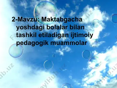 kichik maktabgacha yoshdagi bolalarning psixologik hususiyatlari — PPTX