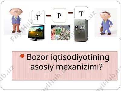 bozor iqtisodiyotining asosiy mexanizimi — PPTX