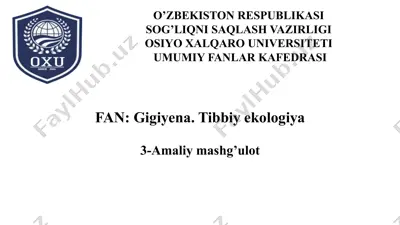 organizmning vitaminlar bilan ta’minlanganligini baholash — PPTX