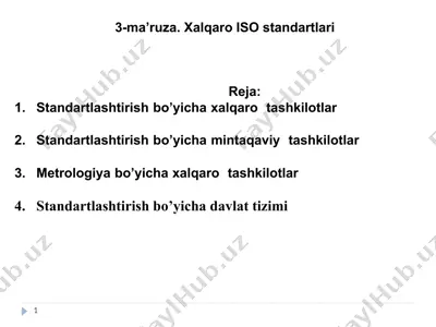 xalqaro iso standartlari — PPTX