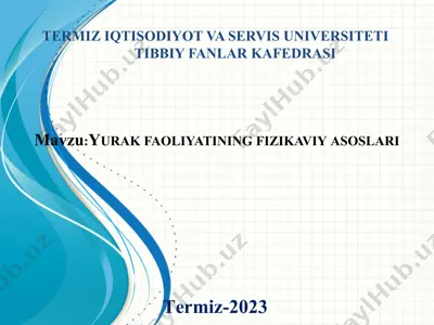 қон айланишининг механик ва электрик моделлари — PPTX
