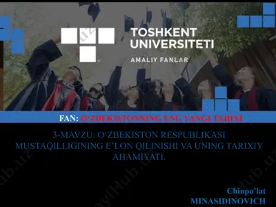 o‘zbekiston respublikasi mustaqilligining e’lon qilinishi va uning tarixiy ahamiyati — PPTX