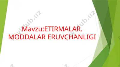 elektrolit va noelektrolit moddalar eruvchanligi — PPTX