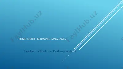 north germanic languages — PPTX