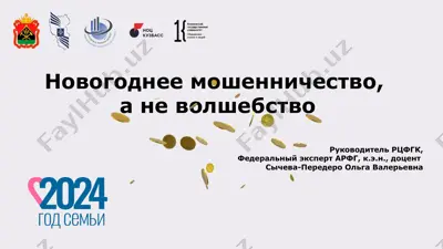 новогоднее мошенничество, а не волшебство — PPTX