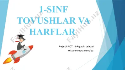 1-sinf tovushlar va harflar — PPTX