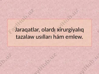 jaraqatlar — PPTX