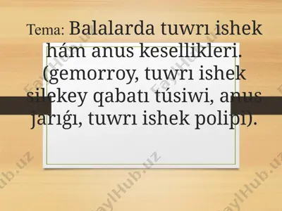 gemorroy haqida ma'lumotlar — PPTX