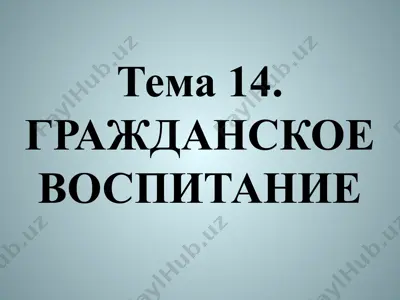 гражданское воспитание — PPTX