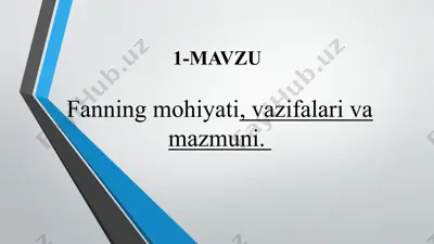 menejment fani haqida — PPTX