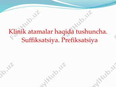 klinik atamalar haqida tushuncha — PDF