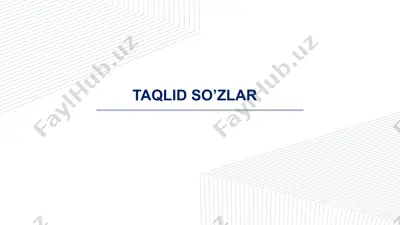 taqlid so'zlar — PPTX