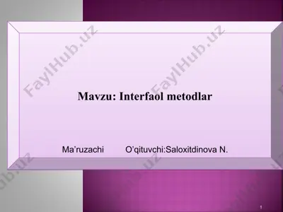 interfaol metodlar — PPT