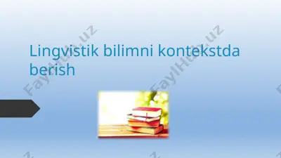 lingvistik bilim — PPTX