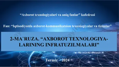 "axborot texnologiyalari va aniq fanlar" kafedrasi — PPTX