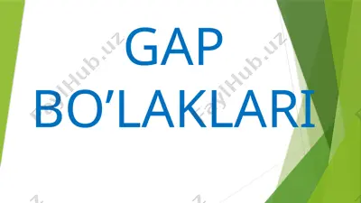 bo'laklar haqida ma'lumot — PPTX