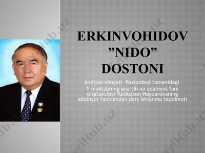 erkinvohidov "nido" dostoni — PPTX