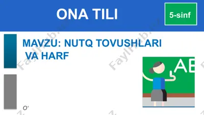 nutq tovushlari — PPTX