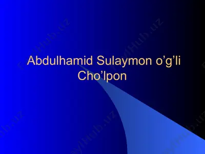 cho'lponning hayoti va ijodi — PPTX