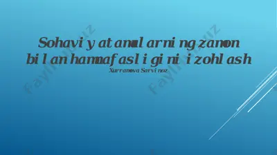 sohaviy atamalarning zamonaviy tarixiy izohlari — PPTX