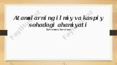ota va ona qaramog'ining ahamiyati — PPTX