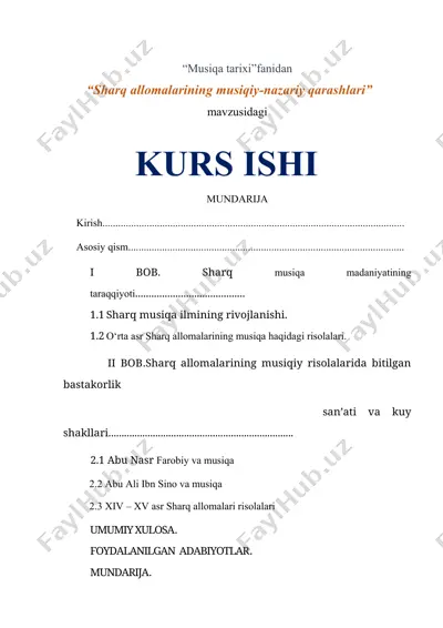 sharq allomalarining musiqiy-nazariy qarashlari — DOCX