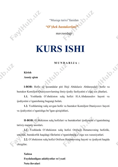 o'zbek bastakorlari — DOCX