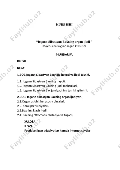 iogann sibastyan baxning organ ijodi — DOCX