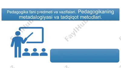 pedagogika fani predmeti va vazifalari — PPTX