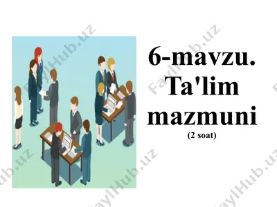 ta'lim mazmuni — PPTX