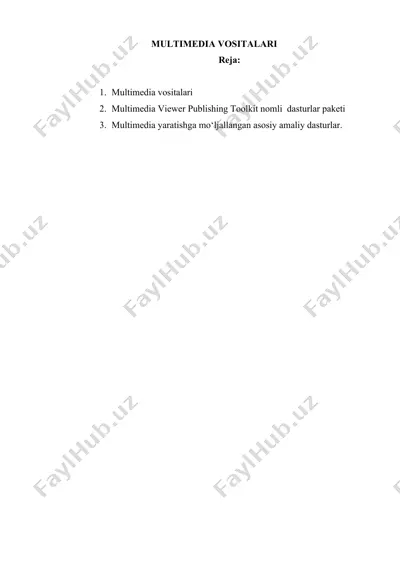 multimedia vositalari — DOCX