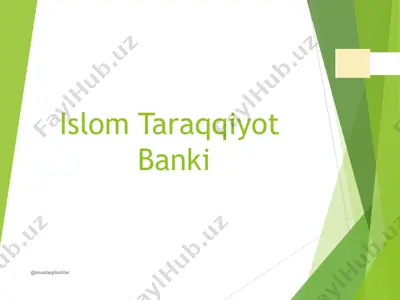 islom taraqqiyot banki — PPT