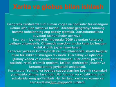 geografik xaritalar — PPT