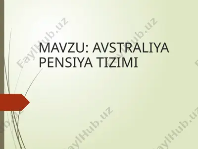 avstraliya pensiya tizimi — PPTX