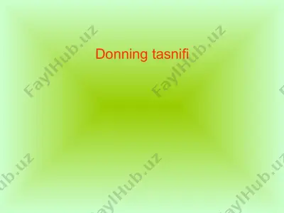 donning tasnifi — PPTX