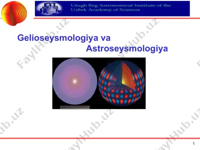 gelioseysmologiya va astroseysmologiya — PPTX