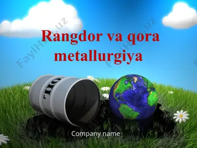 rangdor va qora metallurgiya — PPTX