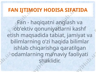 fan ijtimoiy hodisa sifatida — PPTX